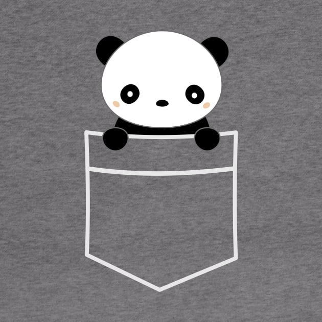 Cute pocket panda t-shirt by happinessinatee